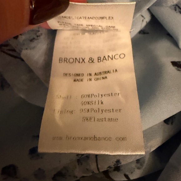 Bronx and Banco Sky Leo Blue Poppy Gown - Size Small - Picture 14 of 14